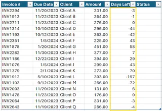 计算距离到期日的剩余天数 2