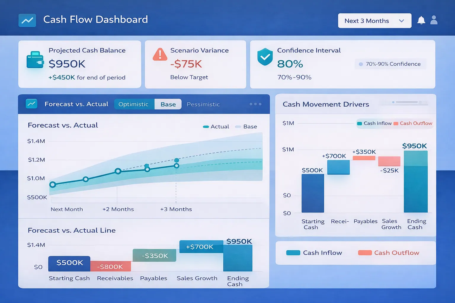 Prognose- und Szenario-Dashboards