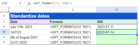 GPT_FORMAT() in Aktion