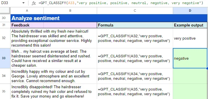 GPT_CLASSIFY in Aktion()