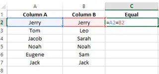 在Excel单元格中输入等号公式1