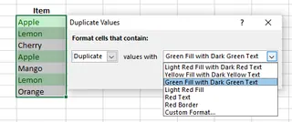 使用条件格式高亮Excel中的重复值8