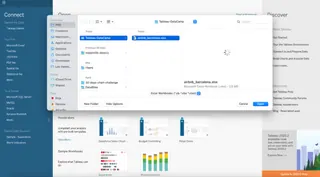 Tableau选择Excel连接界面截图2