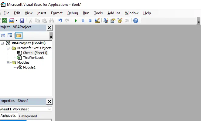 Opening a VBA editor in excel 3