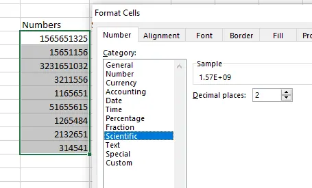 Navigating to scientific data type. 9