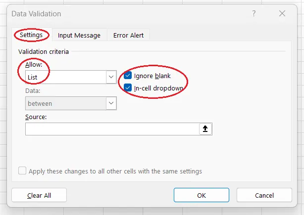 Wie man eine Dropdown-Liste als Datenvalidierungsmethode in Excel einrichtet. 4