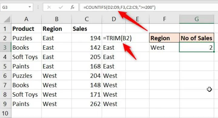 Verwendung einer Hilfsspalte mit der TRIM-Funktion zur Datenbereinigung 1