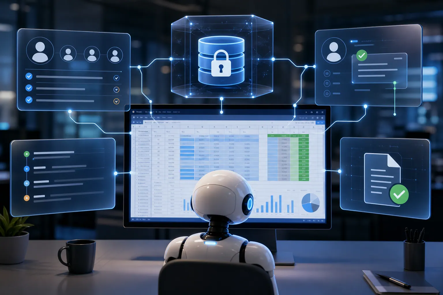 ガバナンスの効いたExcel AIワークフローは、権限、レビュー、監査ログ、エクスポートの可視性を維持する