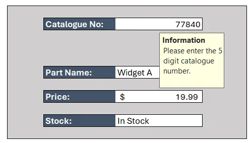 Einrichten der Datenüberprüfung für die Textlänge in Excel