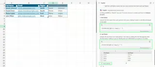 使用Copilot拆分姓名列