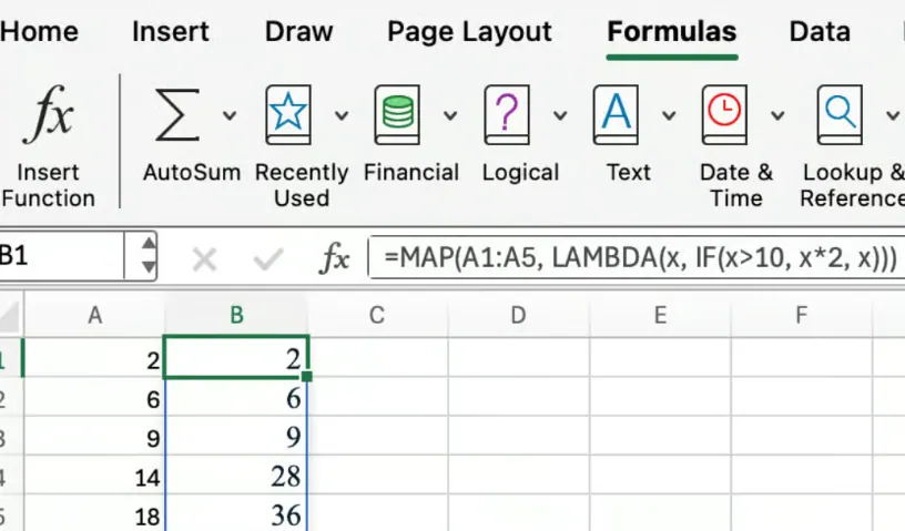 Excel LAMBDA kombiniert mit MAP 7