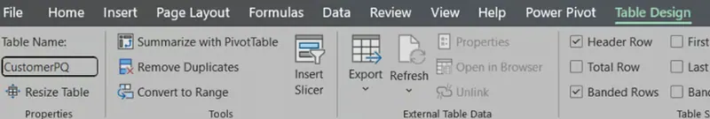 Excel数据模型中的表格设计上下文窗口 15