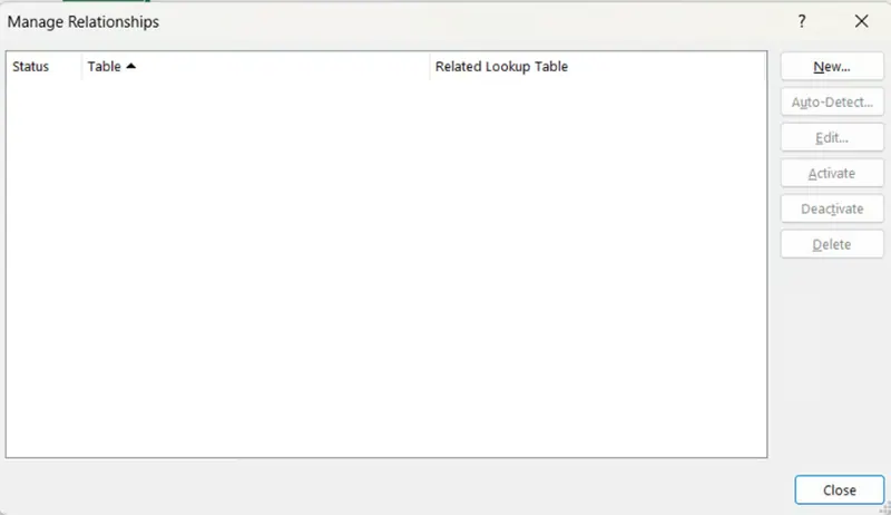 Excel数据模型中的管理关系窗口 6