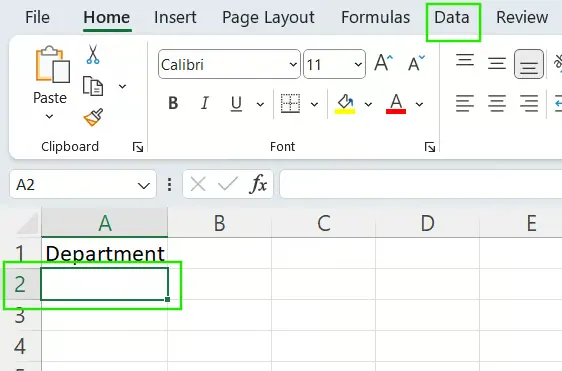 Dropdown-Liste in Excel einfügen 1
