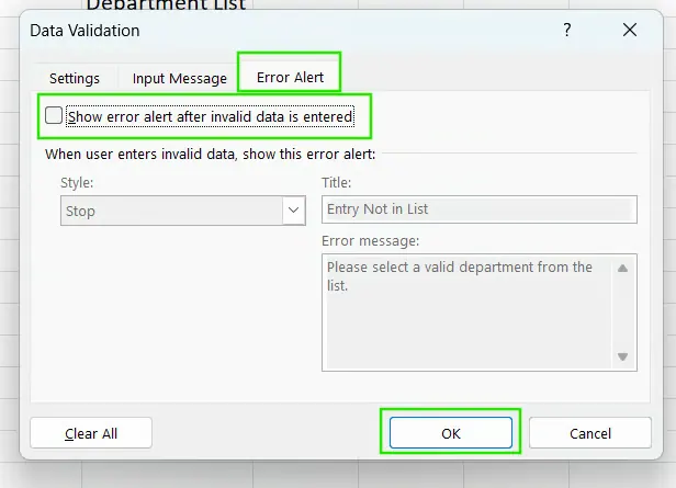Wie man andere Einträge und manuelle Eingabe in Excel-Dropdown-Listen zulässt. 21