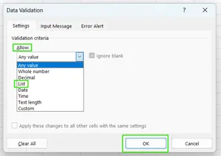Excel中的数据验证下拉列表3 Excel中的数据验证下拉列表3