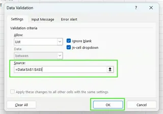 Excel中下拉列表源数据4 Excel中下拉列表源数据4