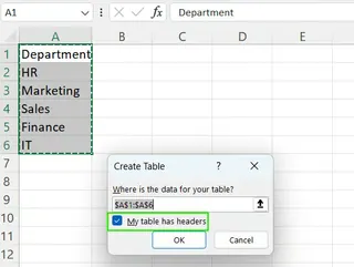 在Excel中创建表格7 在Excel中创建表格7