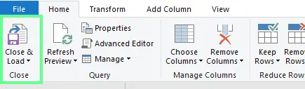 Option "Schließen und laden" in Excel 12