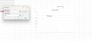 Selecting series data for a line graph in Excel 4