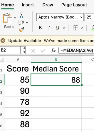 How to find the median in Excel 1 How to find the median in Excel 1