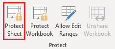 Protect Sheet Dialog in Excel
