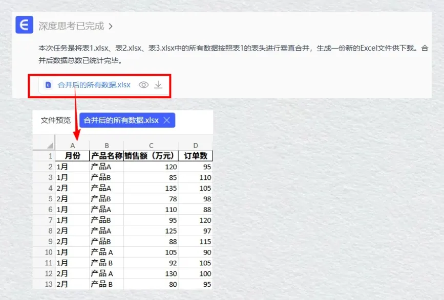 合并结果 合并结果