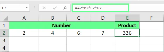 Mehrere Zellen in Excel multiplizieren. 1