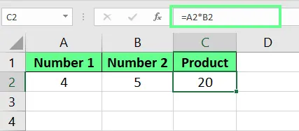 Zwei Zellen in Excel multiplizieren. 2