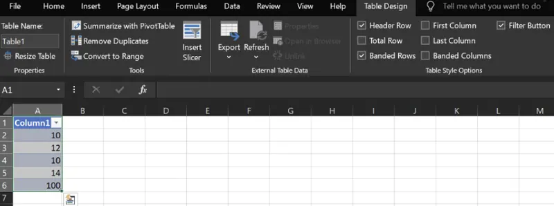 Converting Data to Table in Excel 8 Converting Data to Table in Excel 8