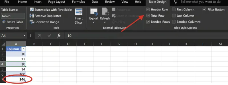 Total Row in Table Design In Excel 9 Total Row in Table Design In Excel 9