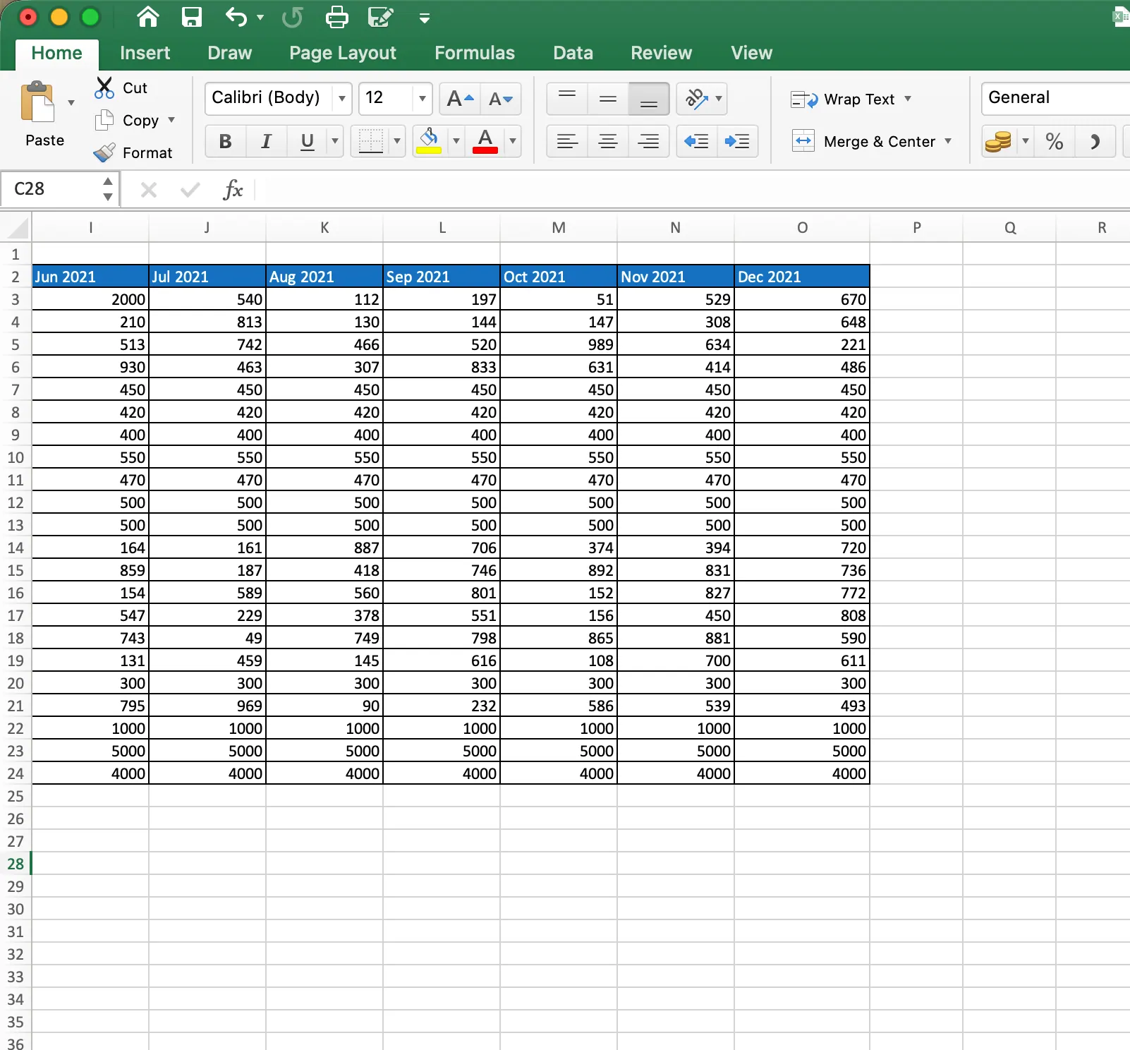 Client Financial Data.xlsx 的 Budget 工作表