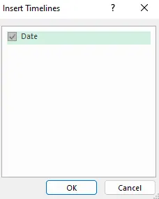 为时间线选择 Date 字段