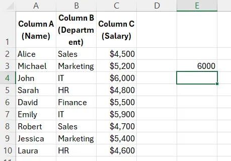 vlookup result 7