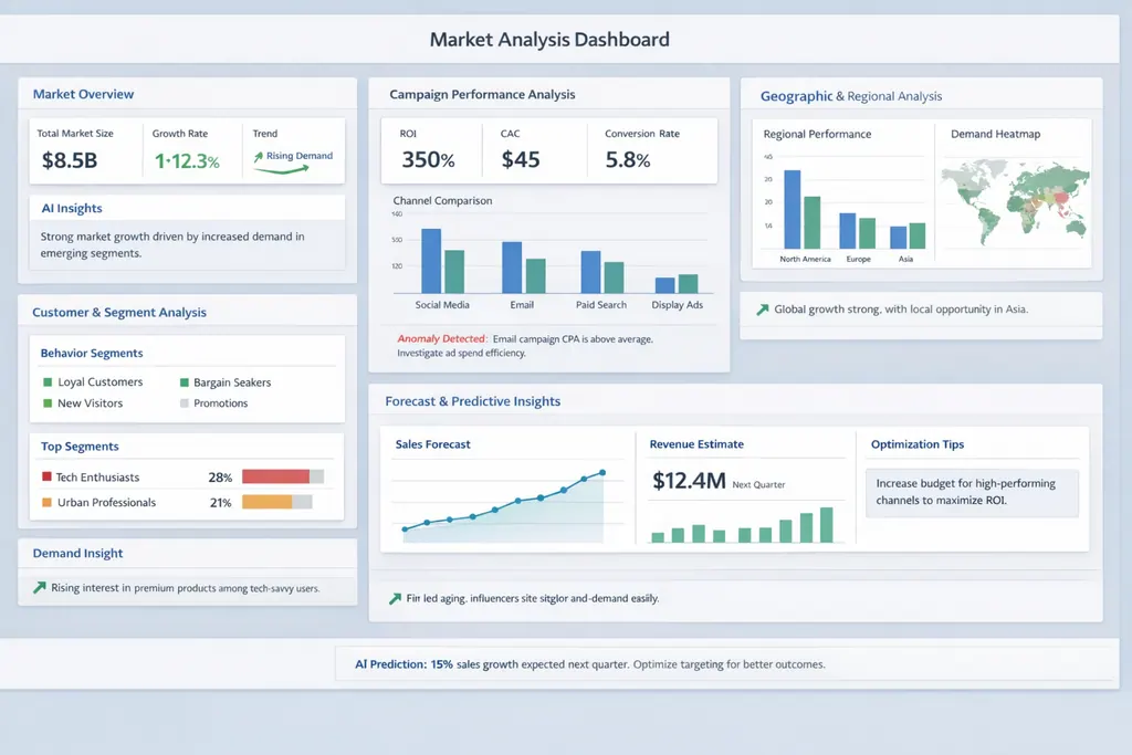市场分析 AI 仪表盘
