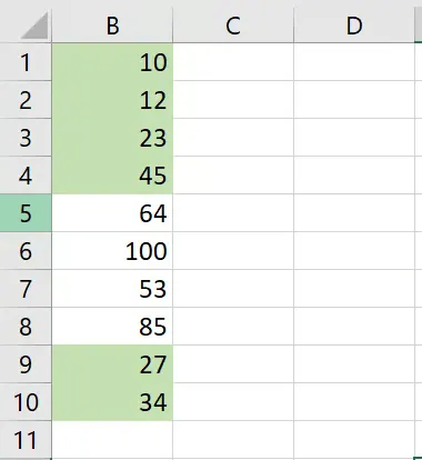 Hervorgehobene Zellen mit verschachtelter WENN in Excel. 5
