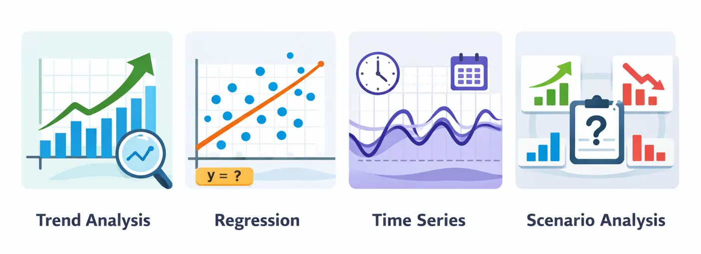 Verschiedene Predictive-Analytics-Modelle werden in der prädiktiven Analyse eingesetzt.