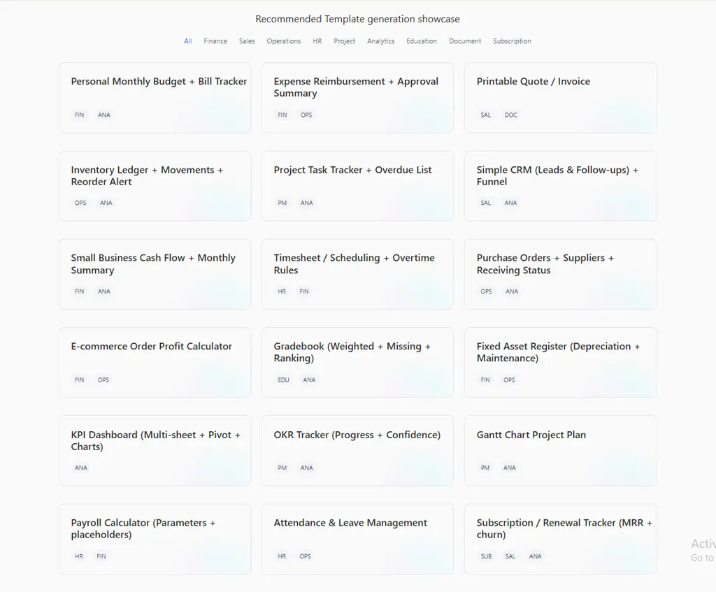 RowSpeak Showcase: Ready-to-Deploy Professional Schedules
