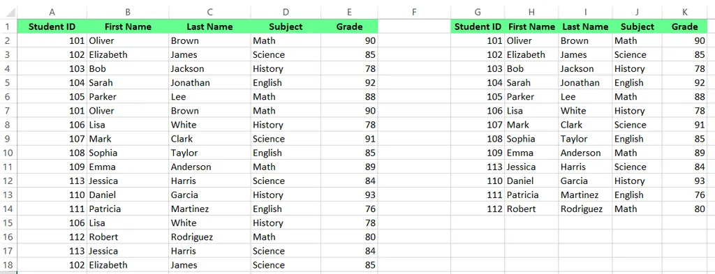 使用高级筛选后的结果 11