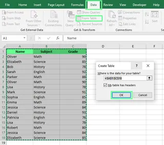 从表格/区域按钮 18