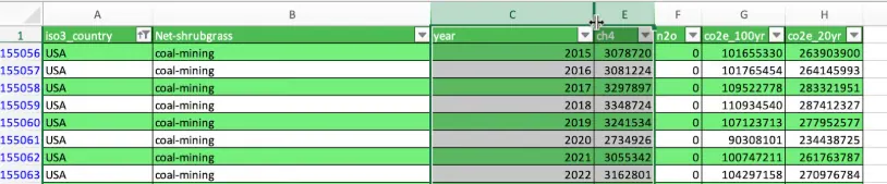 unhidding column with drag method 4