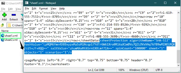 Entsperren des Blatts durch Ändern der Dateierweiterung in ZIP in Excel. 5