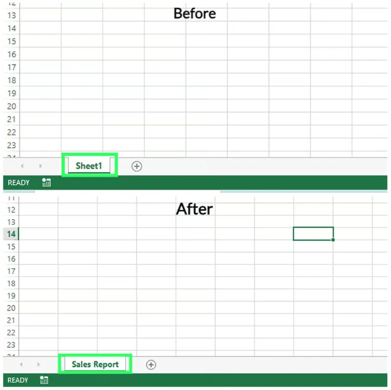 Renamed the worksheet using VBA in Excel 10