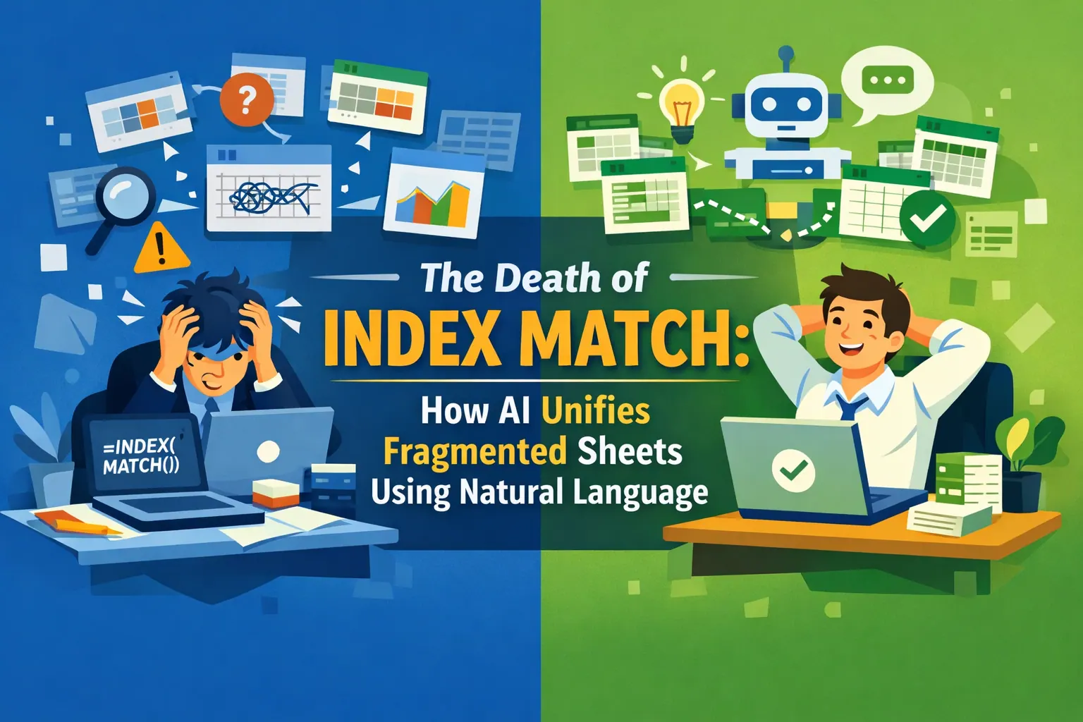 INDEX MATCH 的终结：AI 如何用自然语言统一碎片化表格