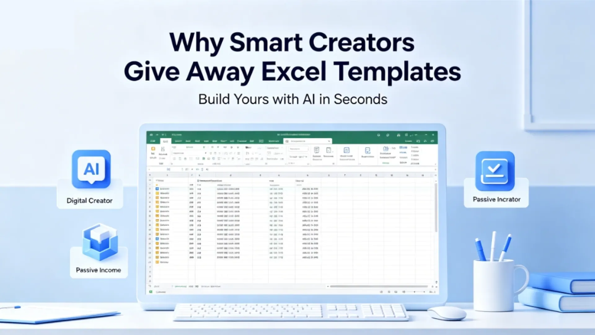 为什么优秀的创作者都免费分享 Excel 模板（以及如何利用 AI 在几秒内完成制作）