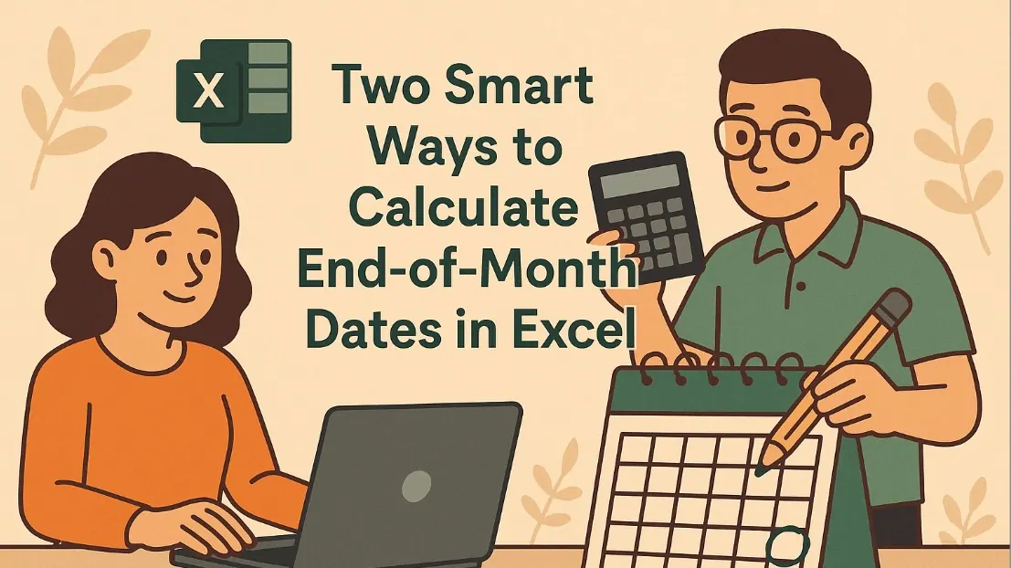 在Excel中计算月末日期的两种巧妙方法
