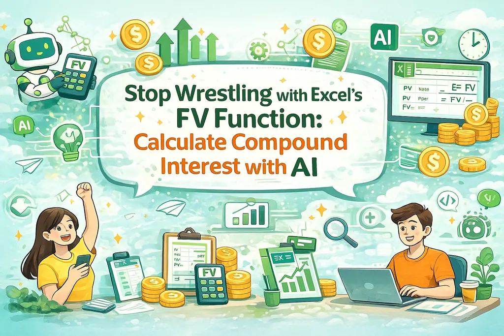 告别与Excel FV函数的缠斗:用AI计算复利 告别与Excel FV函数的缠斗:用AI计算复利