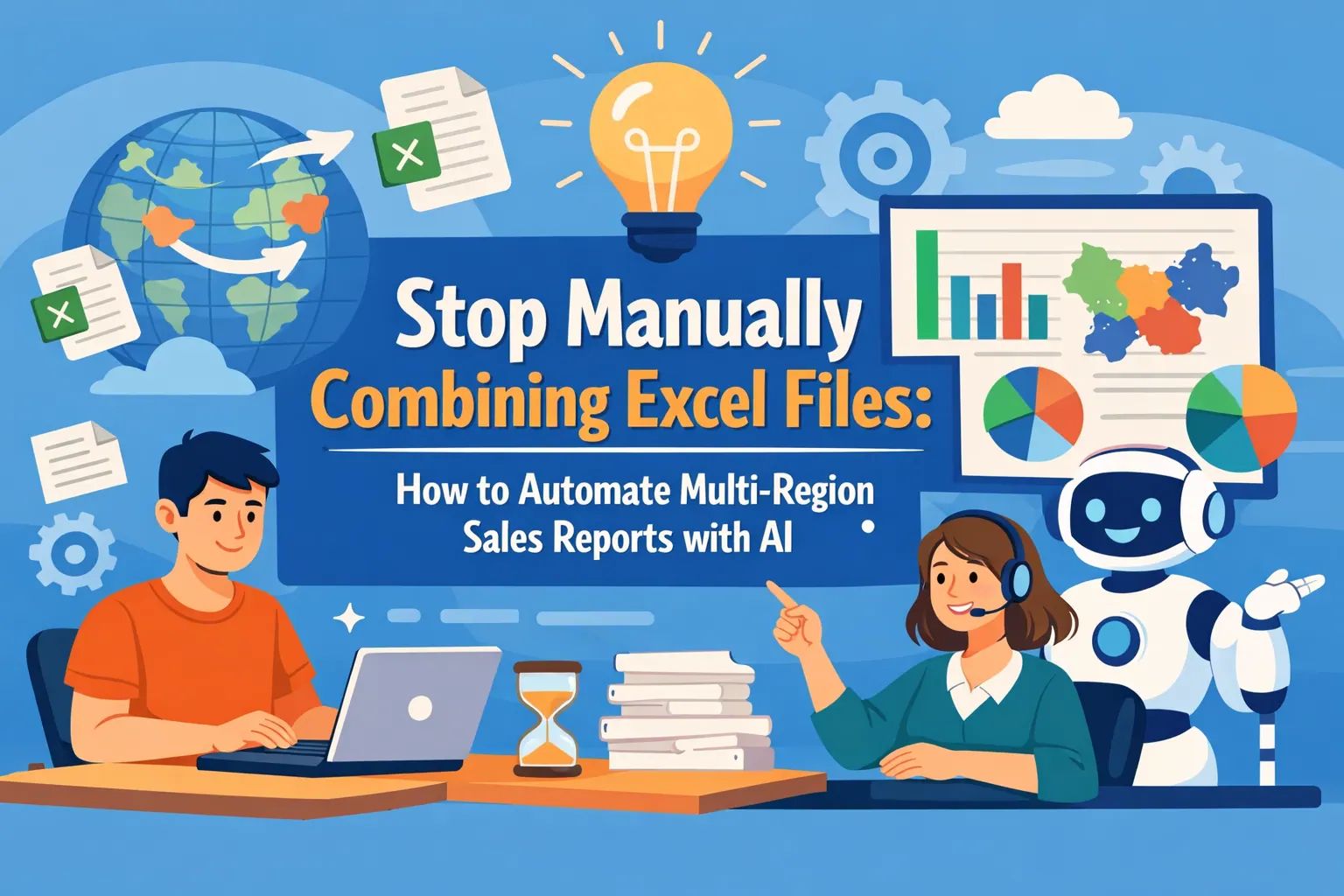 停止手动合并Excel文件：如何利用AI自动化多区域销售报告