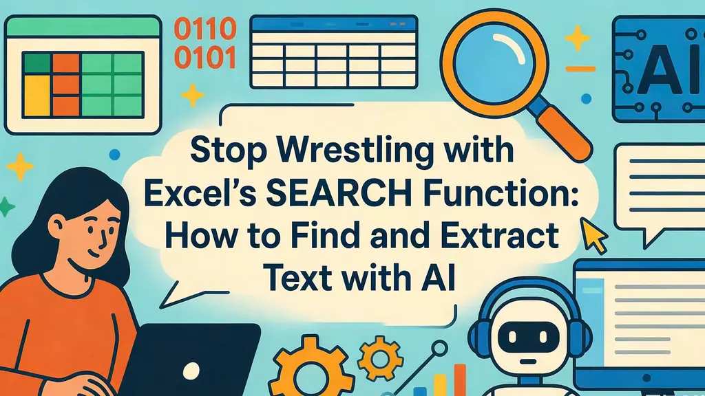 告别与Excel SEARCH函数的纠缠：如何用AI查找和提取文本
