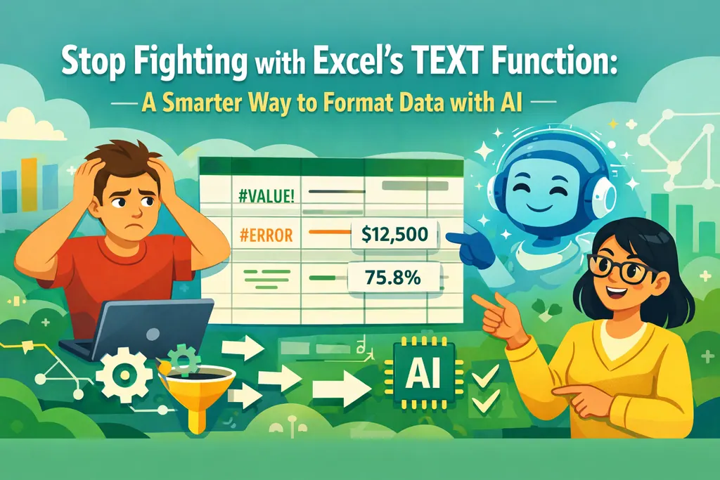 告别与Excel TEXT函数的斗争：利用AI实现更智能的数据格式化